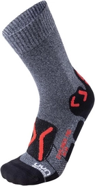 Walking Socks Uyn Men Trekking Outdoor Explorer Mid Grey Melange Red