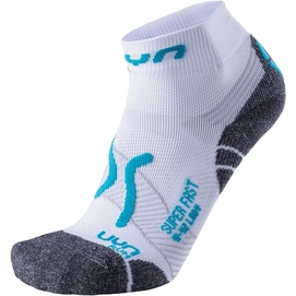 Sokken Uyn Women Run Super Fast White Turquoise