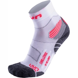 Socks Uyn Women Run Trail Challenge White Coral Fluo