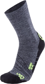 Fietssok Uyn Men Cycling Merino Anthracite Yellow Fluo