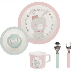 Melamine Eetsetje Adventure Little Dutch Roze (5-delig)