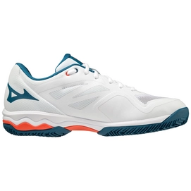 Chaussure de Tennis Mizuno Homme Wave Exceed Light CC White Cherry Tom Moroccan Blue-Taille 42
