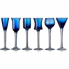 Shotglas Lyngby Glas Aquavit Blue 25 / 50 ml (6-delig)