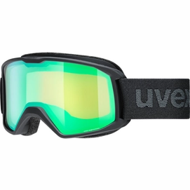 Skibril Uvex Unisex Elemnt FM S2 Black Mat / Green Lasergold