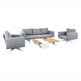 Loungebank Suns Stockholm 3-Seater Matt Royal Grey / Blended Anthracite