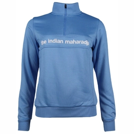 Gilet de Tennis The Indian Maharadja Women Poly Terry Half Zip IM Blue