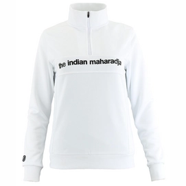 Gilet de Tennis The Indian Maharadja Women Poly Terry Half Zip IM White-M