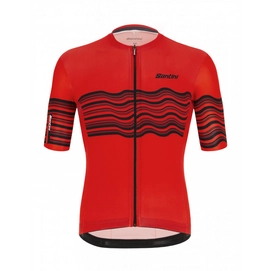 Maillot de Cyclisme Santini Men Tono Profilo S/S Jersey Red-L