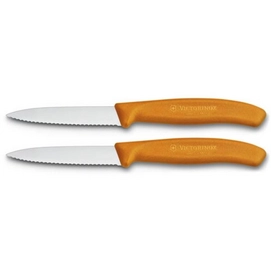 Couteaux à Légumes Victorinox Swiss Classic Dentelé Orange (2-pièces)