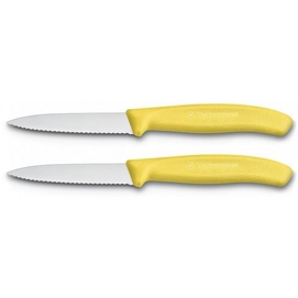 Vegetable Knife Victorinox Swiss Classic Serrated Yellow (2 pc)