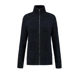 Jacke Blue Loop Harlingen Full Zip Sweater Navy Melange Damen-XXL