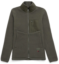 Vest Herschel Supply Co. Women's Guide Fleece Sherpa Full Zip Dark Olive