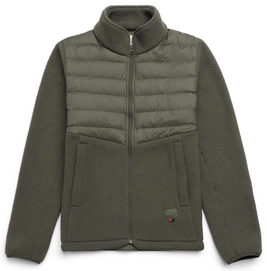 Vest Herschel Supply Co. Men's Guide Fleece Hybrid Sherpa Full Zip Dark Olive