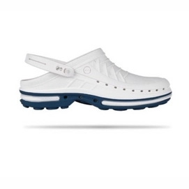 Medizinische Clogs Wock Clog Walksoft Weiß Blau-Schuhgröße 45 - 46