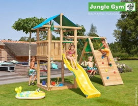 Speelset Jungle Gym Jungle Hut + Climb X'tra Geel