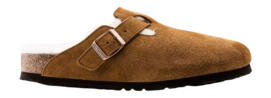 Klomp Birkenstock Unisex Boston Shearling Suede Mink Narrow