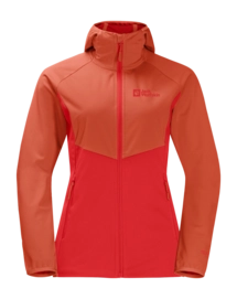 Jacke Jack Wolfskin Go Hike Softshell Damen Tango Orange