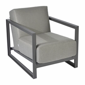 Lage Fauteuil Borek Faro Alu Antraciet / Basalt
