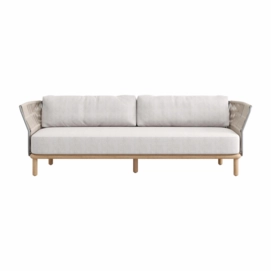 Loungebank Borek Levante Lage Bank Sepia Grey + Zit- & Rugkussen Shell