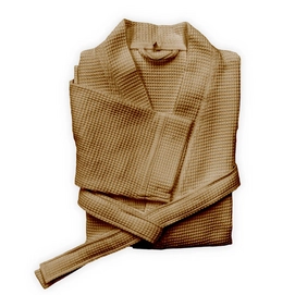 Peignoir Heckett and Lane Wafel Long Cognac Brown