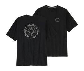 T-Shirt Patagonia Spoke Stencil Responsibili Tee Herren Ink Black