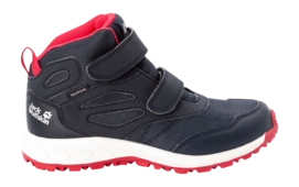 Wandelschoen Jack Wolfskin Kids Woodland Texapore Mid VC Dark Blue Pink