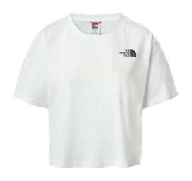 T-Shirt The North Face Cropped Simple Dome Tee TNF White Damen-L