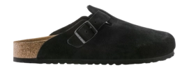 Hausschuh Birkenstock Boston Soft Footbed Black Regular Unisex-Schuhgröße 45