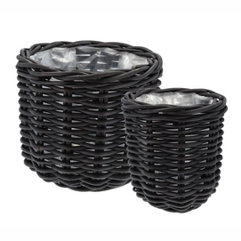 Bloempot Villa Collection Vilda Black (2-delig)