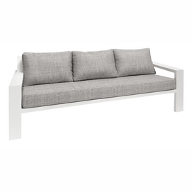 Tuinbank Borek Viking Lage Bank Alu Wit + Zit- & Rugkussen White