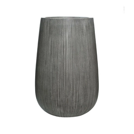 Bloempot Pottery Pots Ridged Patt High M Dark Grey Vertically Ridged 44 x 66 cm