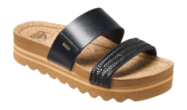 Slipper Reef Women Cushion Vista Hi Black Braid