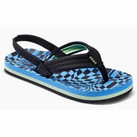 Flip Flops Reef Little Ahi Kids Swell Checkers-Schuhgröße 22