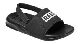 Slipper Reef Kids Little One Slide Black White