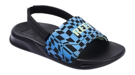 Slipper Reef Kids Little One Slide Swell Checkers