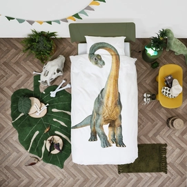 Dekbedovertrek Snurk Dino Bronto Percal-120 x 150 cm | Kinder