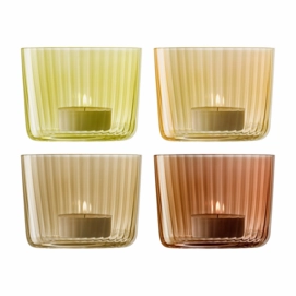 Teelichthalter L.S.A. Gems Amber/Orange 6 cm (4er-Set)