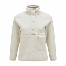 Jumper Peak Performance Women Fleece Snap T-Neck Sand Fog