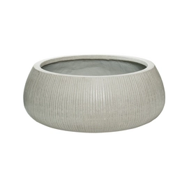 Bloempot Pottery Pots Ridged Eileen XXL Light grey Vertically Ridged 53 x 21 cm
