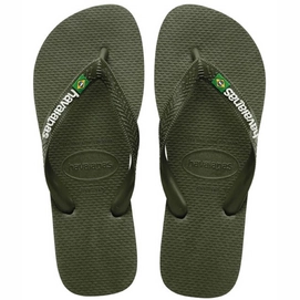 Flip Flops Havaianas Basil Logo Unisex Green-Schuhgröße 33 - 34