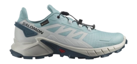 Trailrunningschuhe Salomon Supercross 4 GTX Damen Stone Blue Lunar Rock Stargazer