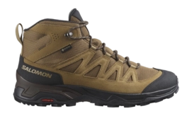 Wandelschoen Salomon Men X Ward Leather Mid GTX Kangaroo Black Dull Gold