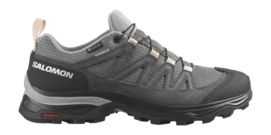 Wandelschoen Salomon Women X Ward Leather GTX Gull Black Ebony