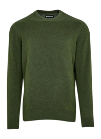 Pull Barbour Homme Pima Col Rond Coton Rifle Green Marl