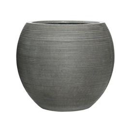 Bloempot Pottery Pots Ridged Abby L Dark Grey Horizontally Ridged 51,5 x 44,5 cm