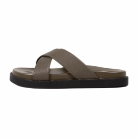 Slippers Romika Men Covered Footbed Crosstrap Olive