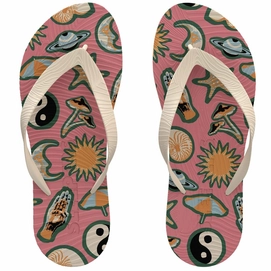Slipper Sleepers Women Slim Wide Strap Yin Yang Print