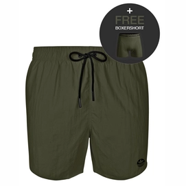 Short de Bain Muchachomalo Homme Solid Army Green-S