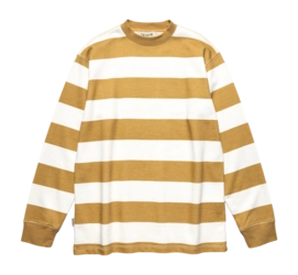 Sweatshirt Taikan Striped L/S Crew Unisex Tan