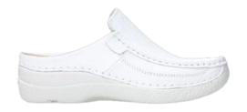 Klomp Wolky Women Roll Slide Printed Leather White 22
